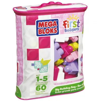 Produktbild von Mega Bloks Big ECO sáček kostek růžový