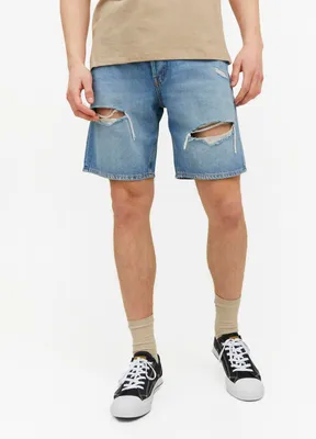 Image de Hommes - JJICHRIS Short Relaxed Fit 12223604 Denim bleu, S