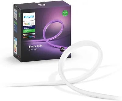Produktbild von Philips Hue White and Color ambiance Outdoor Lightstrip 2 Meter, Universalstreifenleuchte, Bluetooth/Zigbee, Weiß, LED, Silikon, Nicht austauschbare(s) Leuchtmittel