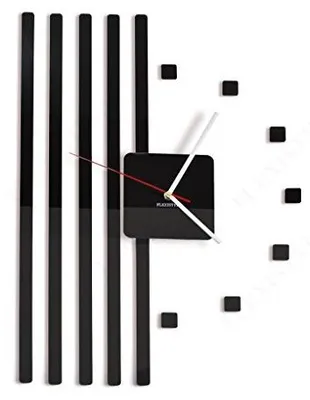 Moderne Wanduhr 3D DIY Punkte Schwarz 45x58 cm