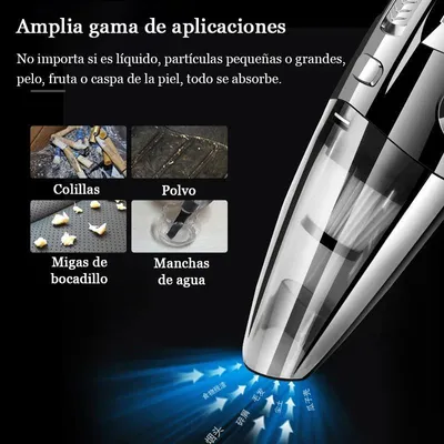Image de Aspirateur balai sans fil - Modèle R-6053 - Puissante aspiration cyclonique - Rechargeable - Pour voiture et maison - Idéal pour les poils d'animaux - Prise européenne