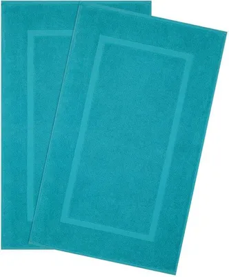 Produktbild von Ibenzoa® Badematten 2er-Set – 100% Baumwolle, 51 x 86 cm, saugfähig & maschinenwaschbar, für Bad, Dusche und WC