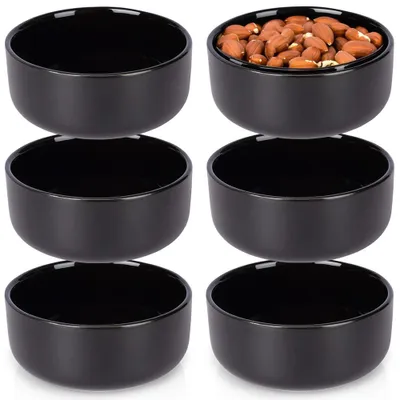 Produktbild von Siaki Collection | Schälchen 6er Set - 150 ml - Ø 9 cm - Keramik - Schwarz - Spülmaschinenfest