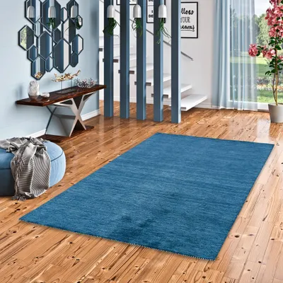 Produktbild von Natur Teppich Indo Gabbeh Ella Blau, Größe:160x230 cm