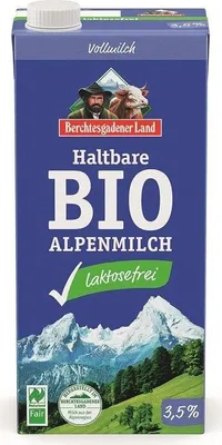 Produktbild von ALPSKÉ UHT MLIEKO S NÍZKYM OBSAHOM LAKTÓZY (min. 3,5 % TUKU)1 L - BERCHTESGADENER LAND