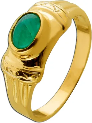 Produktbild von Smaragdring Gold 375 9K grüner Smaragd Edelstein 1ct 17