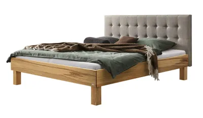 Produktbild von HASENA Massivholzbett Ricardo 25 Wildbuche Kopfteil grey 180x200