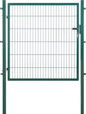 Produktbild von Arvotec Gartentor BxH 150x120 cm mit Schließzylinder und Zaunanschluss Moosgrün Gitterzauntor Stabmattentor Einzeltor Doppelstabmattentor Gartentür