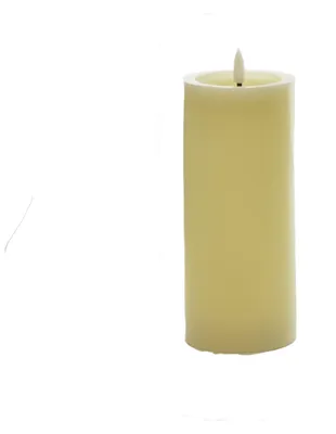 Produktbild von LED Wachskerze creme 10 x Ø 7,5 cm mit Flackerflamme und Timer
