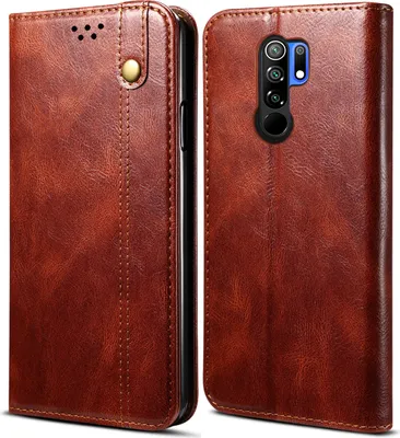 Immagine prodotto di Custodia per Xiaomi Redmi 9, portafoglio in pelle flip case con funzione stand rosso