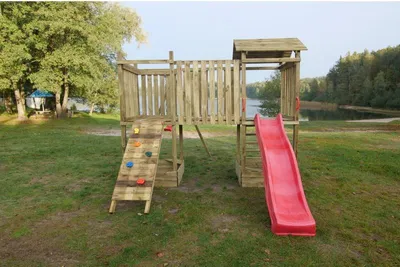 Produktbild von Kletterturm Holzturm Spielturm Rutsche Sandkasten - (4016)