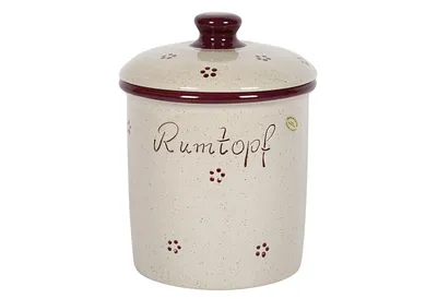 Produktbild von Nik. Schmitt & Sohn 18513 Rumtopf 'Rubin', handbemalt, 3l, weiß/rot (1 Stück)