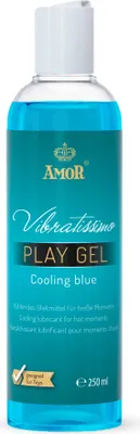 Obrázek produktu pro Vibratissimo Play Gel Cooling blue 250 ml | Chladivý lubrikační gel | Lubrikační gel vhodný pro silikonové hračky a latexové kondomy