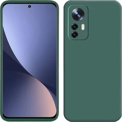 Produktbild von Xiaomi 12 Pro Hülle, Flüssig Silikon Weich Gummi Schutzhülle für Xiaomi 12 Pro Nachtgrün