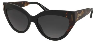 Produktbild von Moschino MOS208/S BLACK HAVANA/ DARK GREY SHADED 56/17/140 Damenbrillen Sonnenbrillen