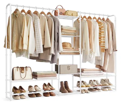 Immagine prodotto di Porta abiti a scala - Organizzatore per abiti - Acciaio - Bianco - 29x183x158,4 cm