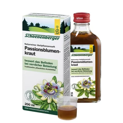 Zdjęcie produktu dla Schoenenberger Naturreiner Heilpflanzensaft Ziele męczennicy 200 ml
