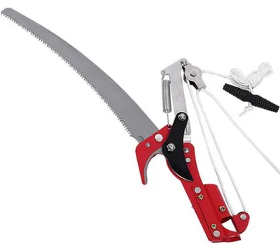 Produktbild von Ausziehbare Stangensäge & Astschere für hohe Bäume, 34 cm Sägeblatt, SK5 Stahl