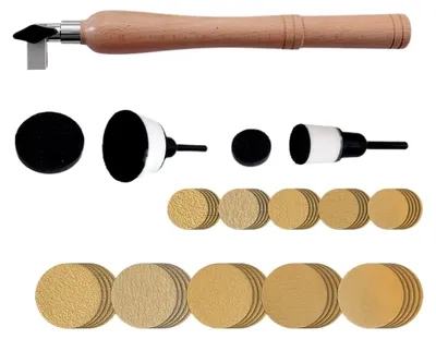 Produktbild von Handschleifer mit Hartholzgriff für Holzverarbeitung - Werkzeug für Schleifscheiben
