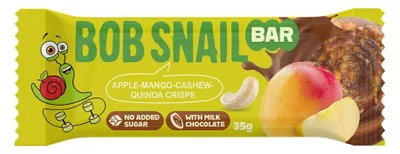 BATON JABŁKO - MANGO - ORZECHY NERKOWCA BEZ DODATKU CUKRÓW 35 g - BOB SNAIL