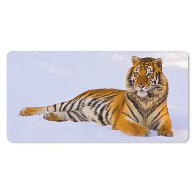 Produktbild von MuchoWow® Mauspad Mousepad Tiger - Schnee - Winter - Tiere 60x30 cm - Mousepads - Maus Mat - Pad - Mausunterlage - Nachhaltig