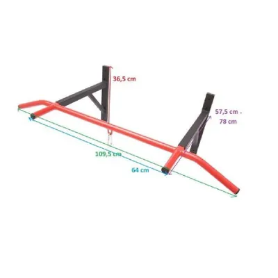 Produktbild von qls Wandmontage Klimmzugstange 150 kg pulverbeschichteter Stahl 43 cm Wandabstand 4 Griffe