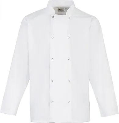 Immagine prodotto di Premier Workwear PR665 | Giacca da cuoco a maniche lunghe XS a 3XL - Colore: Bianco - Taglia: S