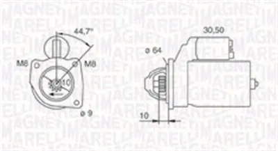 Produktbild von MAGNETI MARELLI 063720371010 Starter Anlasser 1,3kW für FIAT Panda Schrägheck (141) 12V
