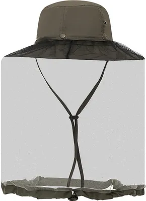 Produktbild von INF Sonnenhut mit Moskitonetz Grasfarbe