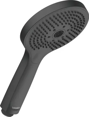 Image de Duravit Universal douchette, pomme de douche avec 3 types de jets (Rain, Pulse, Mono), Tête de douche ronde (Ø 120 mm), noir mat