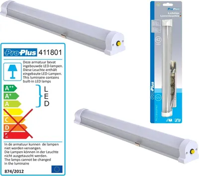 Produktbild von 2x Lichtleiste LED 200lm 12V Wandleuchte Wohnmobil Innenleuchte Deckenlampe BWI