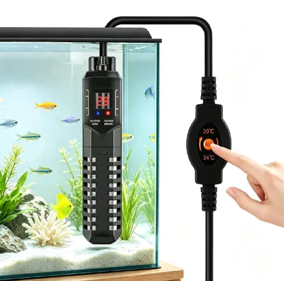 Productafbeelding van Aquariumverwarming, 100W digitale verwarming voor visschalen, met oververhittingsbeveiliging