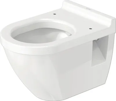 Produktbild von DURAVIT Wand-WC Starck 3 Tiefspüler mit Spülrand weiß glänzend ohne WC-Sitz 2200090000