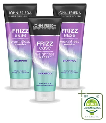 Imagen del producto de 3 champús John Frieda Frizz Ease Weightless Wonder - 250 ml - Paquete grande - 3 unidades
