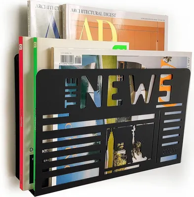 Produktbild von Zeitschriftenständer aus Metall – Wandorganizer – Metall – Schwarz