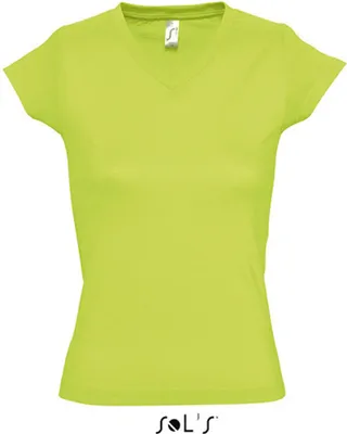 Produktbild von SOLs 11388 | Ladies V-Neck Moon Damen T-Shirt - Farbe: Apple Green - Größe: XXL