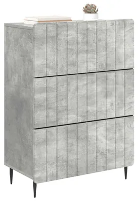 Zdjęcie produktu dla Komoda z szufladami vidaXL, kolor szary betonowy, 66 x 34,5 x 92 cm, materiał drewnopochodny