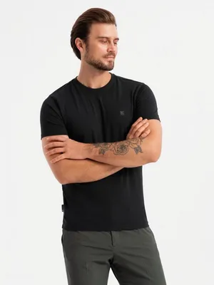 Produktbild von Ombre Clothing Kurzarmhemd für Männer Gulnar schwarz L