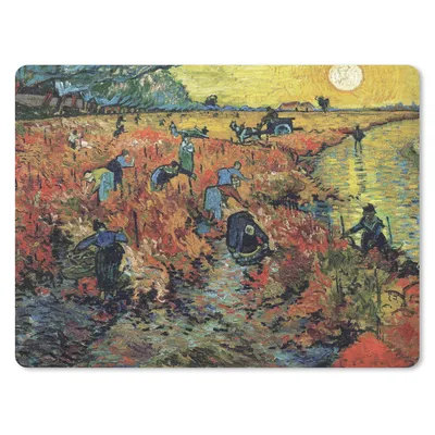 Produktbild von MuchoWow® Mauspad Mousepad Der rote Weinberg - Vincent van Gogh 23x19 cm - Mousepads - Maus Mat - Pad - Mausunterlage - Schreibtischunterlage - Mauspad