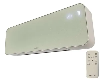 Zdjęcie produktu dla Cecotec ReadyWarm 3000 Textile, Wentylator elektryczny ogrzewacza pomieszczeń, Ceramika, Wewnętrzna, Ściana, LED, Pilot