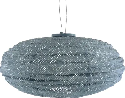 Produktbild von LUMIZ Lampion Solarlampe Oval 40 Mosaic Grey Blue graublau Ø 40 cm - Tyvek®