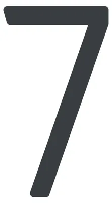 Produktbild von Selbstklebende Hausnummer "7" - 245 mm in  Anthrazit