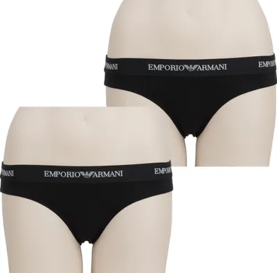 Produktbild von EMPORIO ARMANI 2P Damen Mini Slips schwarz schwarz XL