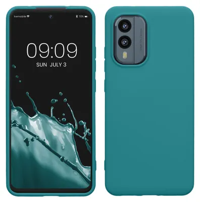Produktbild von kwmobile Handyhülle für Nokia X30 5G Hülle - TPU Case - Kabelloses Laden - Schutzhülle Cover in Petrol matt
