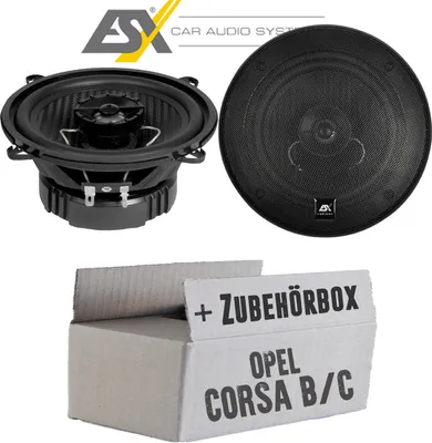 Produktbild von Lautsprecher Boxen ESX HZ52 HORIZON - 13cm Koax Auto Einbausatz - Einbauset passend für Opel Corsa B/C Heck - justSOUND