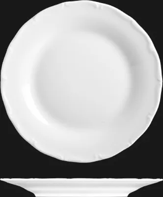 Produktbild von Dessertteller 19 cm, weißes Porzellan, Verona, G. Benedikt