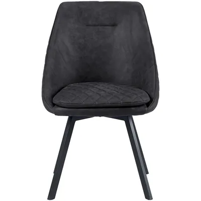 Produktbild von Essstuhl Esszimmerstuhl Designstühle Kunstlederbezug in Antik Optik Küchenstuhl , Farbe:Schwarz;Menge:1 St.