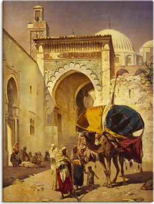 Produktbild von ARTland Leinwandbild Eine arabische Straßenszene. Größe: 60x80 cm