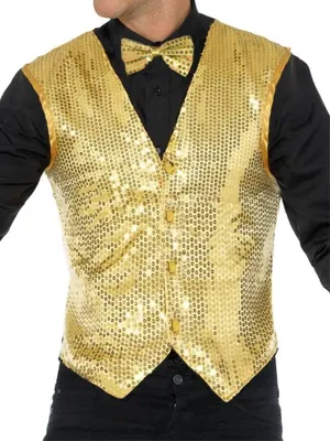 Image de Smiffys - Costume gilet - Hommes SM2804 (L) (Or)