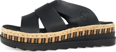 Produktbild von Rieker Luzern Damenschuhe Hausschuhe Pantolette Schwarz Freizeit
